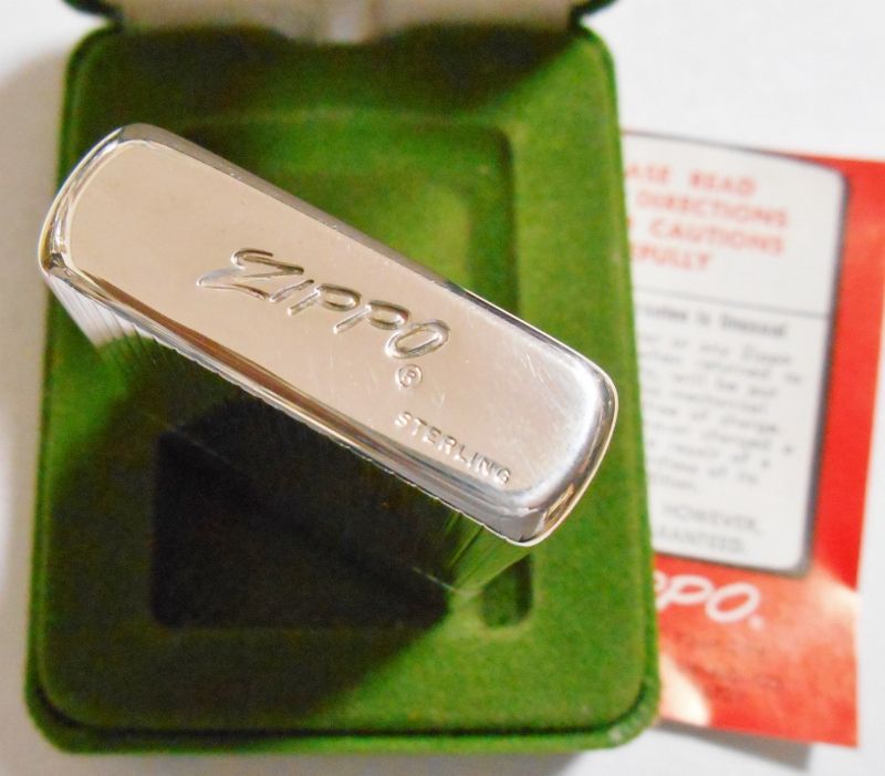 画像: １９７０年代 純銀スターリング・シルバー！エンジンターン 銀無垢  STERLING ZIPPO！未使用品