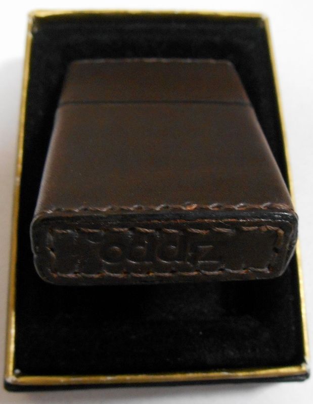 画像: ☆全六面 総革巻き 全面ブラウンレザー！１９９６年 渋い・・こげ茶  ＺＩＰＰＯ！未使用品