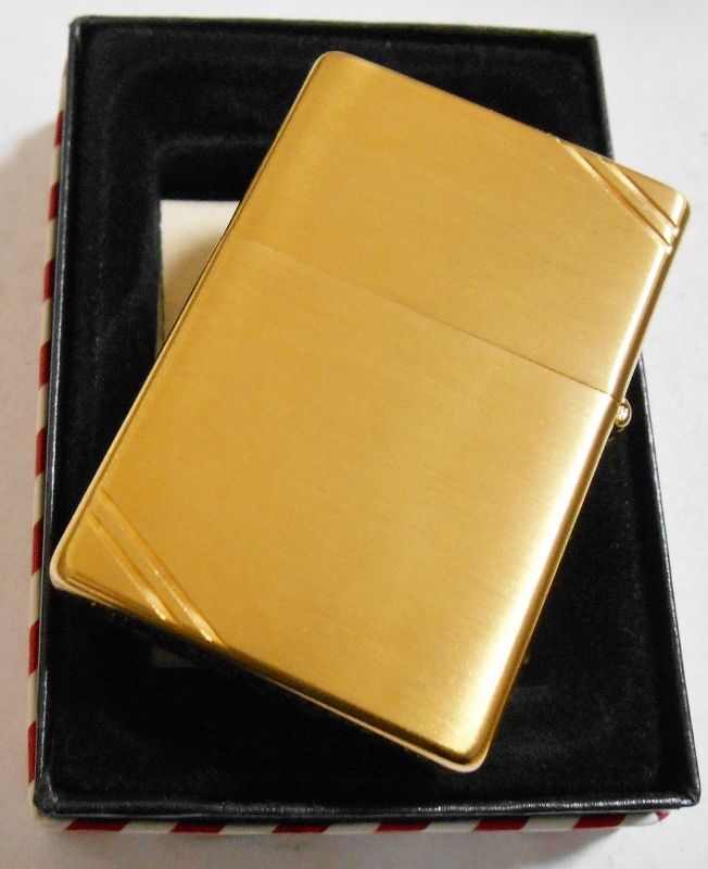 画像: １９３７モデル ZIPPO社歴代社長サイン！２０００年 真鍮 Brushed Brass Zippo！新品