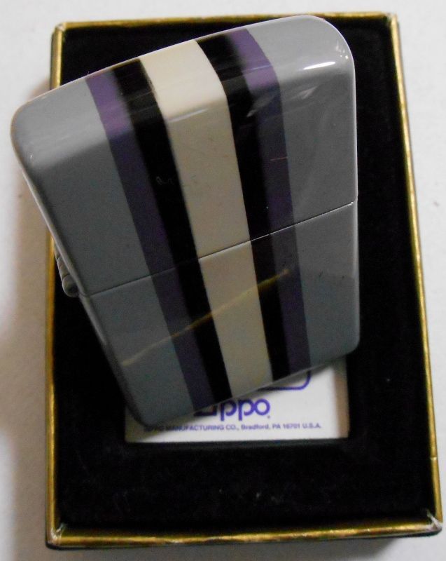 画像: お洒落な・・ストライプ STRIPE！全面 オールカラー ２００１年 ZIPPO！新品C