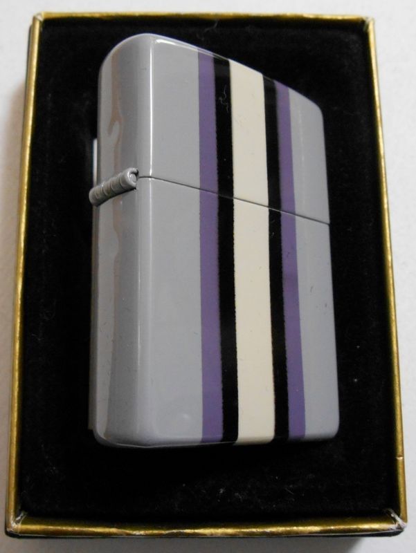 画像: お洒落な・・ストライプ STRIPE！全面 オールカラー ２００１年 ZIPPO！新品C