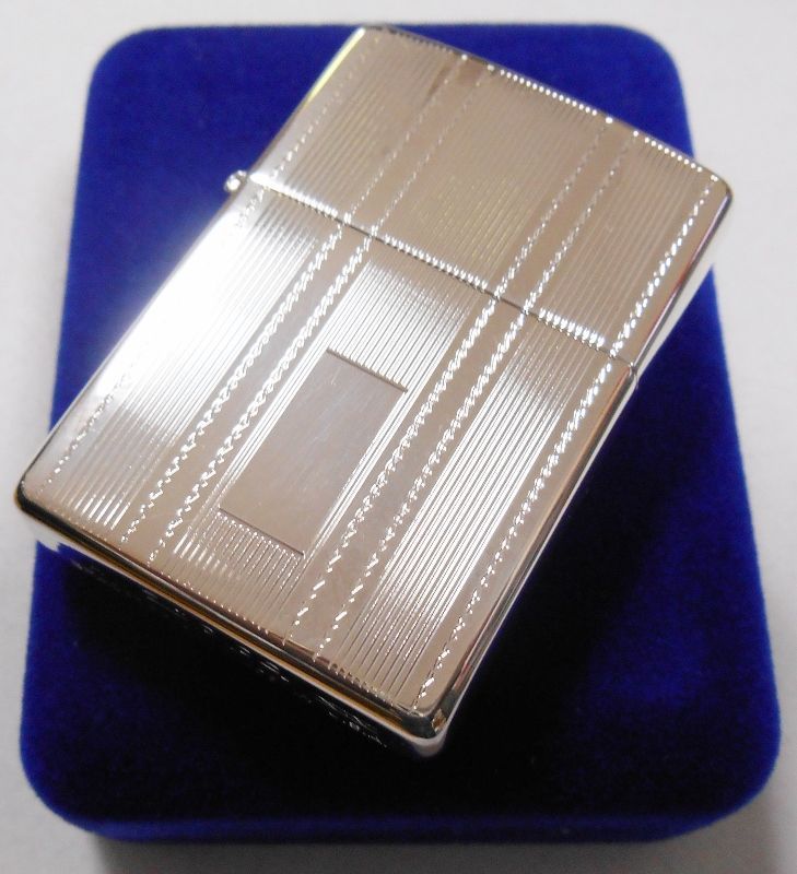 画像: ☆お洒落な・・エンジンターン！両面デザイン 銀加工 １９９８年８月 ZIPPO！新品