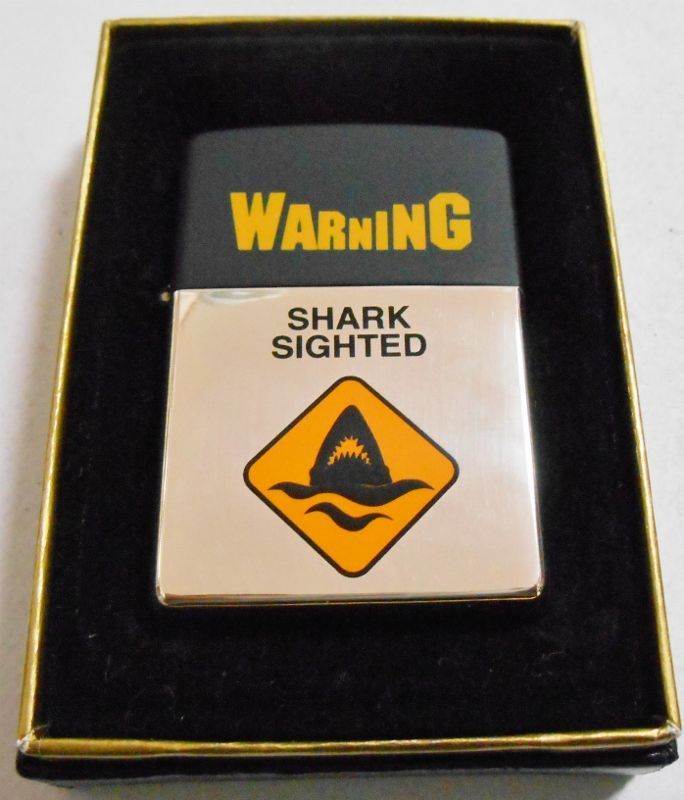 画像: ☆WARNING！SHARK SIGHTED ハワイの海 警告SIGN！１９９８年１０月 ZIPPO！新品