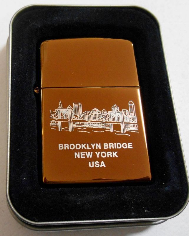 画像1: ★BROOKLYN BRIDGE NY！ブロンズカラー ２００３年 ZIPPO！新品 