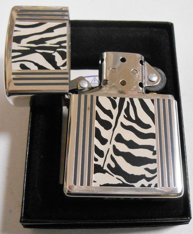 画像: ☆お洒落な・・ZEBRA アニマル柄！両面デザイン １９９９年２月 限定ZIPPO！未使用品B