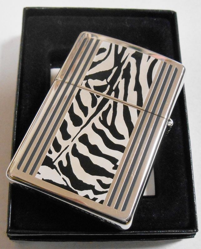 画像: ☆お洒落な・・ZEBRA アニマル柄！両面デザイン １９９９年２月 限定ZIPPO！未使用品B