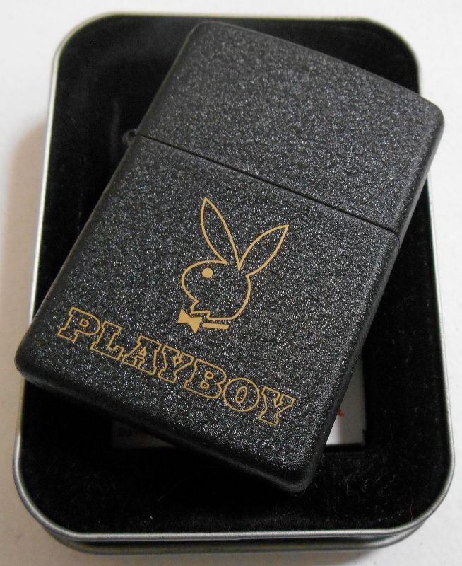 画像: ☆PLAYBOY！プレイボーイ ２００３年 ブラッククラックル USA ZIPPO！新品