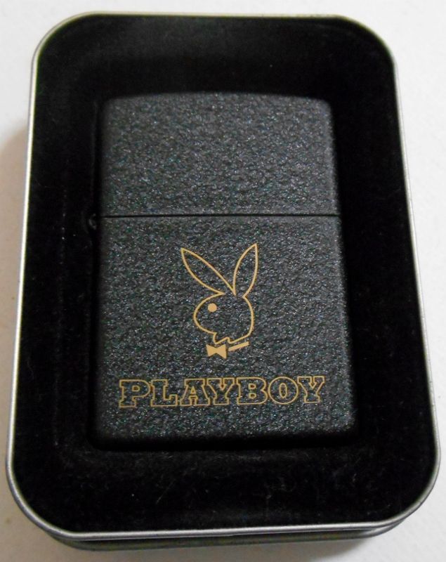 画像1: ☆PLAYBOY！プレイボーイ ２００３年 ブラッククラックル USA ZIPPO！新品