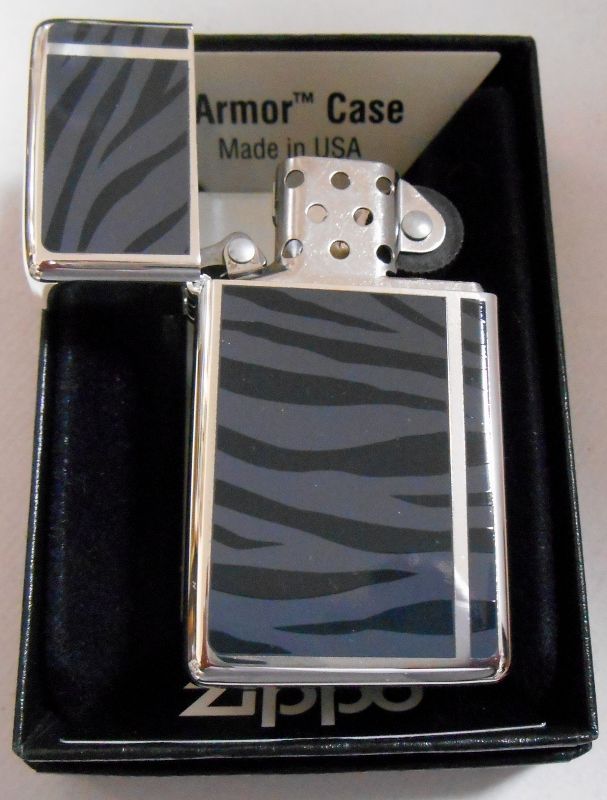 画像: ☆スリムアーマー！アニマル柄 ４面ゼブラ・デザイン ２０１０年 SLIM ARMOR ZIPPO！新品