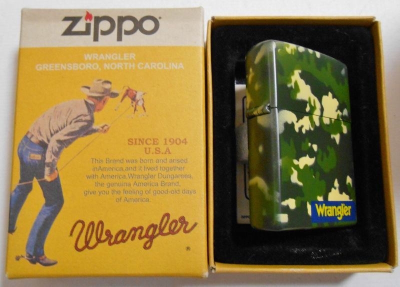 画像: ☆ラングラー！ジーンズ・ブランド Wrangler 全面カモフラージュ ２００１年１１月  ZIPPO！新品