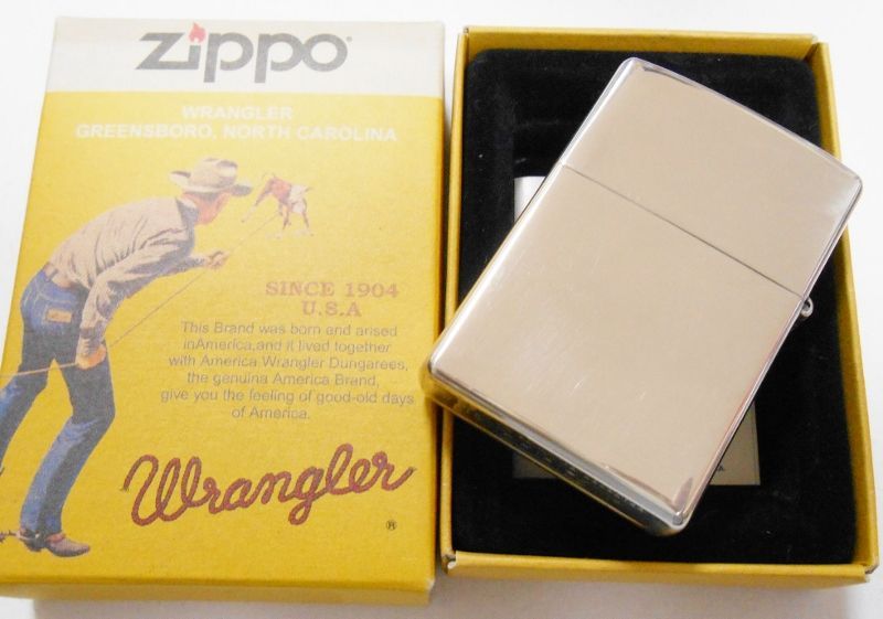 画像: ☆ラングラー！ジーンズ・ブランド Wrangler 銀加工 ２００１年１１月 ZIPPO！新品A