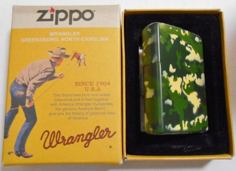 画像: ☆ラングラー！ジーンズ・ブランド Wrangler 全面カモフラージュ ２００１年１１月  ZIPPO！新品