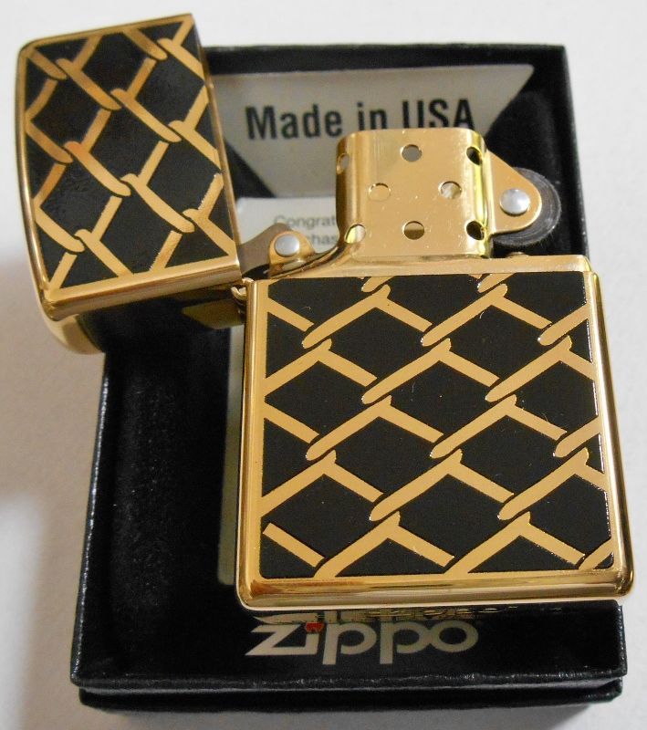 画像: ☆お洒落な・・ゴールド＆ブラック！真鍮ソリッドブラス ２０１４年３月 ZIPPO！新品