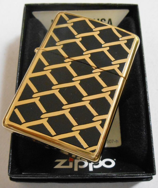 画像: ☆お洒落な・・ゴールド＆ブラック！真鍮ソリッドブラス ２０１４年３月 ZIPPO！新品