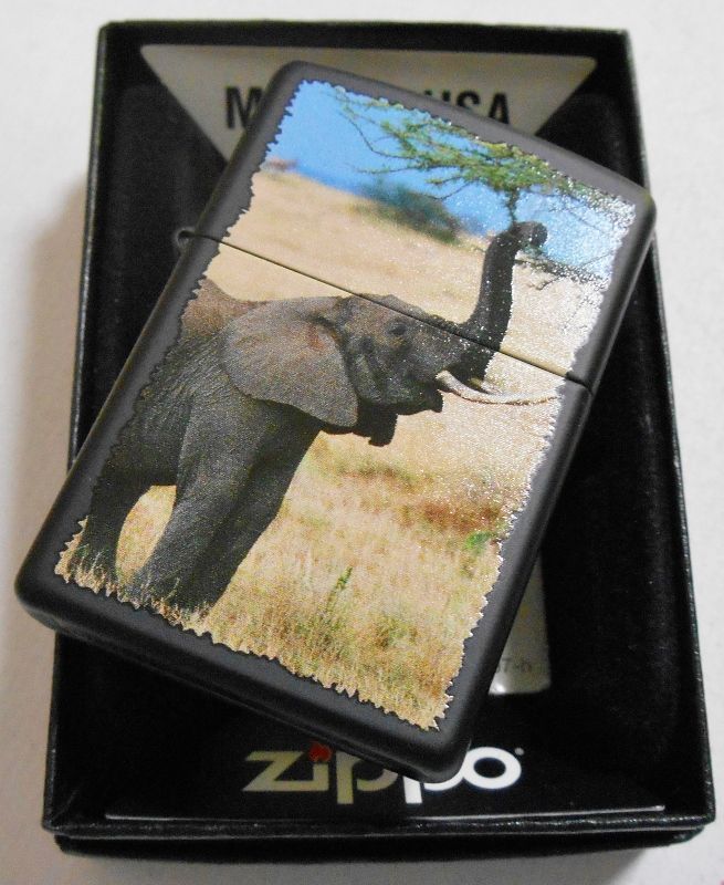 画像: 可愛い・・象さん！ブラックマット ２０１４年 USA ZIPPO！新品