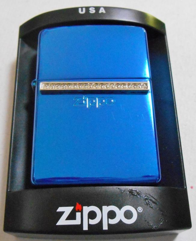 画像: ☆色鮮やかな・・青！ブルー・クリスタル１９個 ２００３年 ZIPPO！新品