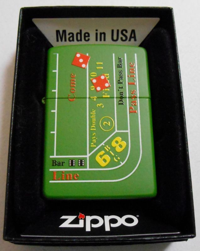 画像1: ☆色鮮やかな・・グリーン！CRAPS ゲームデザイン USA ２０１０年 ZIPPO！新品