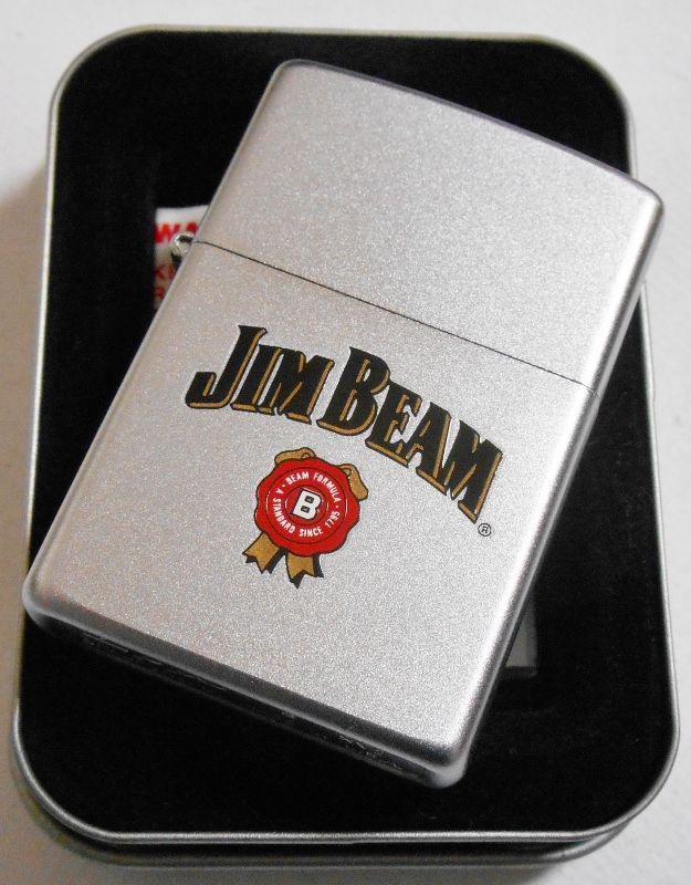 画像: ☆ジム・ビーム！JIM BEAM ２０００年２月製 サテンクローム  ＺＩＰＰＯ！新品