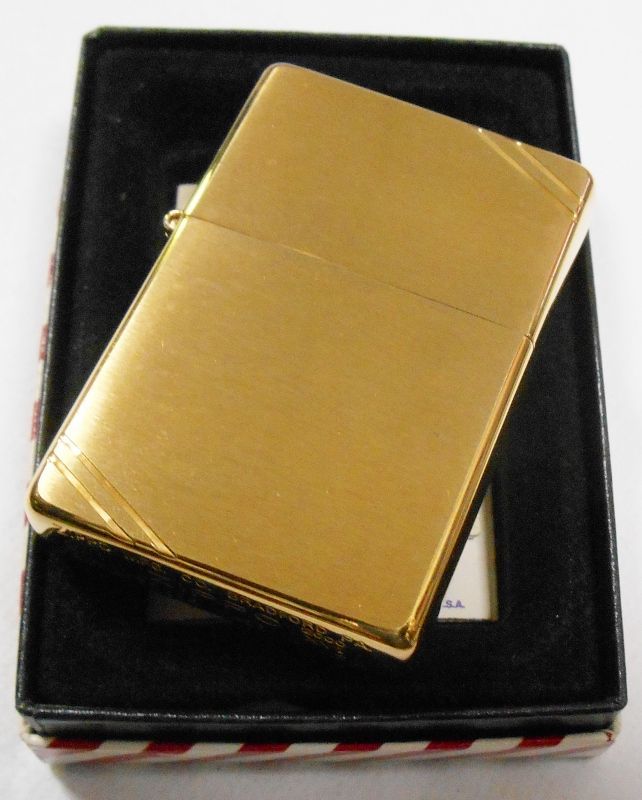 画像: １９３７ VINTAGEモデル！２０００・XVI 真鍮 Brushed Brass Zippo！新品