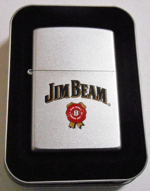 画像1: ☆ジム・ビーム！JIM BEAM ２０００年２月製 サテンクローム  ＺＩＰＰＯ！新品