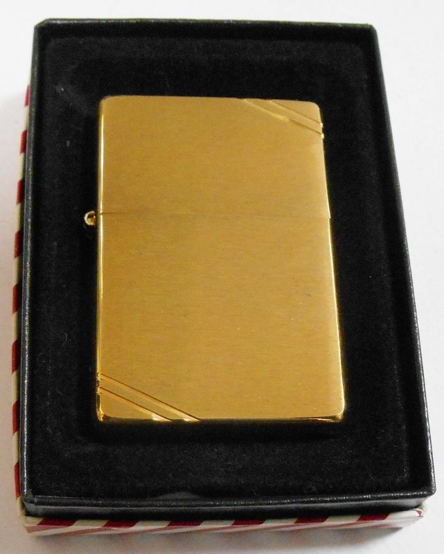 画像1: １９３７ VINTAGEモデル！２０００・XVI 真鍮 Brushed Brass Zippo！新品