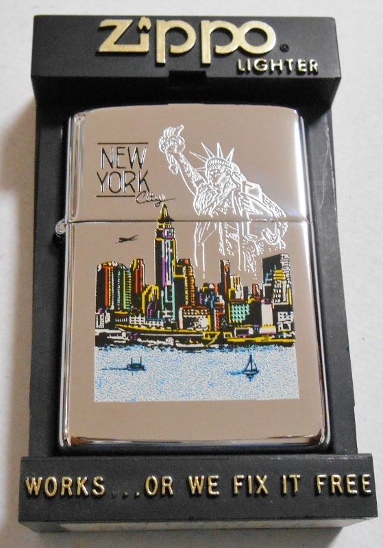 画像1: ☆１９９４年９月製 自由の女神＆NEW YORK デザイン ＃２５０ ZIPPO！新品