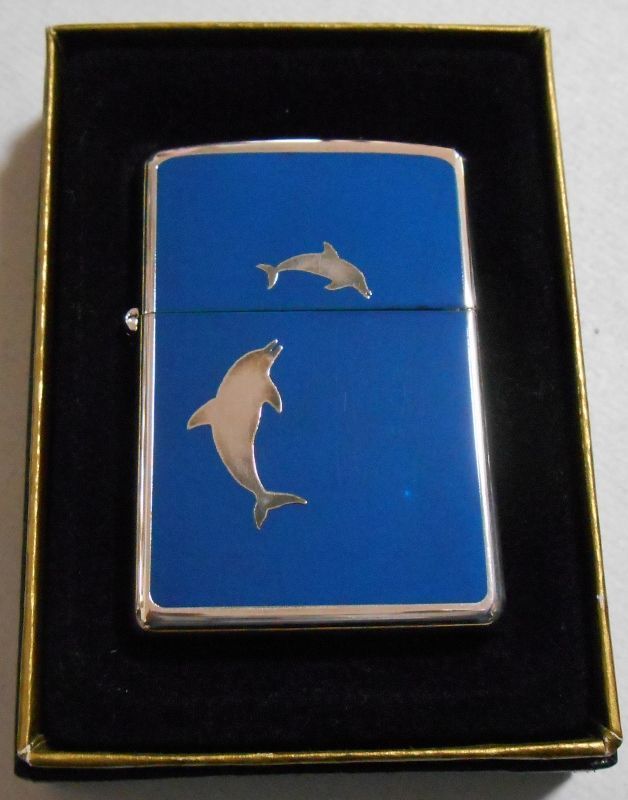 画像1: ☆イルカ！ＤＯＬＰＨＩＮ　両面ブルー　銀加工 ２００２年 ＺＩＰＰＯ！新品