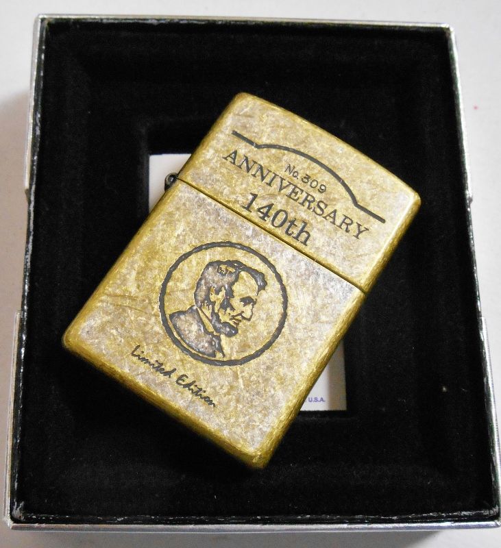 画像: ★リンカーン大統領！１４０周年記念限定 真鍮バレル ２０００年 ZIPPO！新品