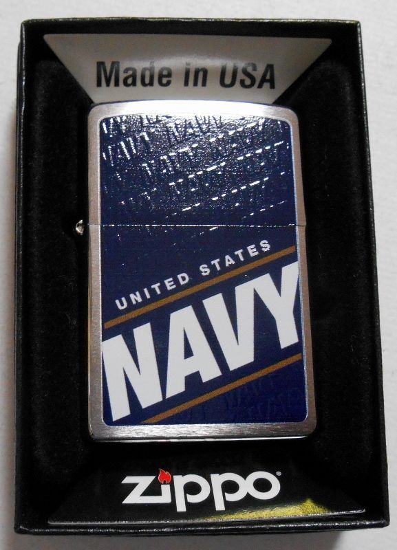 画像1: ☆米軍 NAVY！海軍 ブルーデザイン！２０１０年 USA ＺＩＰＰＯ！新品