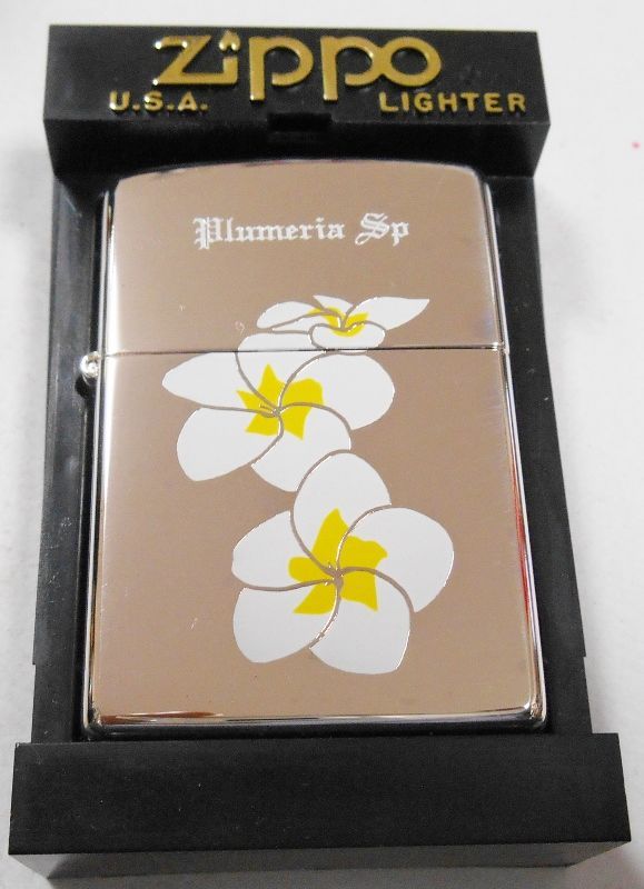 画像: ☆プルメリア！ハワイアン・トロピカル ２０００年 銀加工 ZIPPO！未使用品