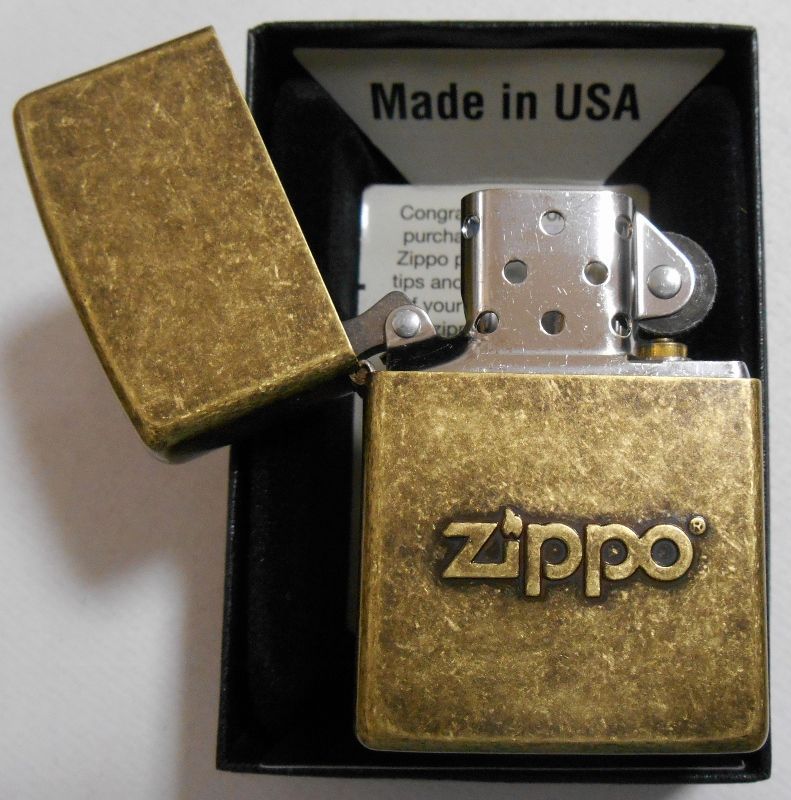 画像: ☆渋い！アンテイーク・ブラス ＺＩＰＰＯロゴ 盛り上げ ２００６年 ＺＩＰＰＯ！新品。