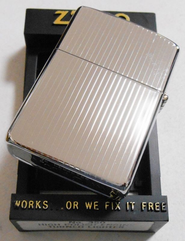 画像: ☆１９８５年製 VINTAGE ＃３５０ 両面エンジンターン ZIPPO！新品未使用品