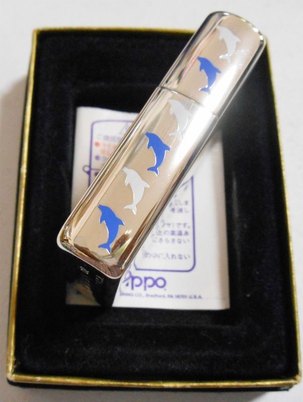 画像: ☆イルカ！ＤＯＬＰＨＩＮ サイドにも・・ドルフィン ２００２年 銀加工 ＺＩＰＰＯ！新品