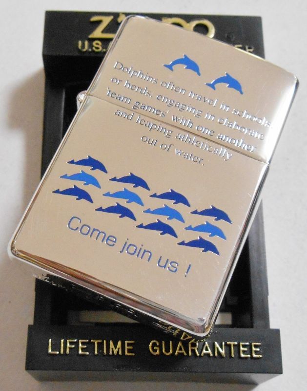 画像: ☆イルカ！ＤＯＬＰＨＩＮ  １４頭 １９９７年４月 Come ｊoin us！ 銀加工鏡面 ＺＩＰＰＯ！新品