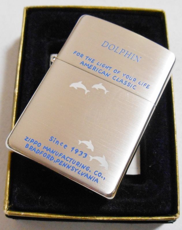 画像: ☆イルカ！ＤＯＬＰＨＩＮ サイドにも・・ドルフィン ２００２年 銀加工 ＺＩＰＰＯ！新品