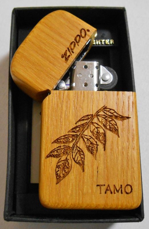 画像: ☆WOODY CRAFT SLIM ZIPPO！天然木材 TAMO タモ木巻き ２０００年 未使用品