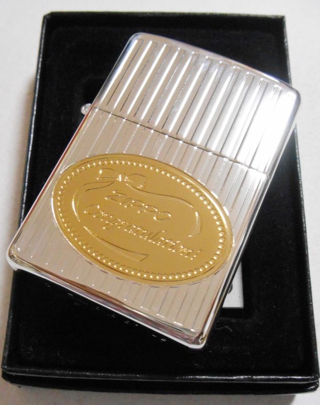 画像: ♡贈り物に・・お洒落なギフトリボン！Congratulation！金銀加工 ２００６年 ZIPPO！新品