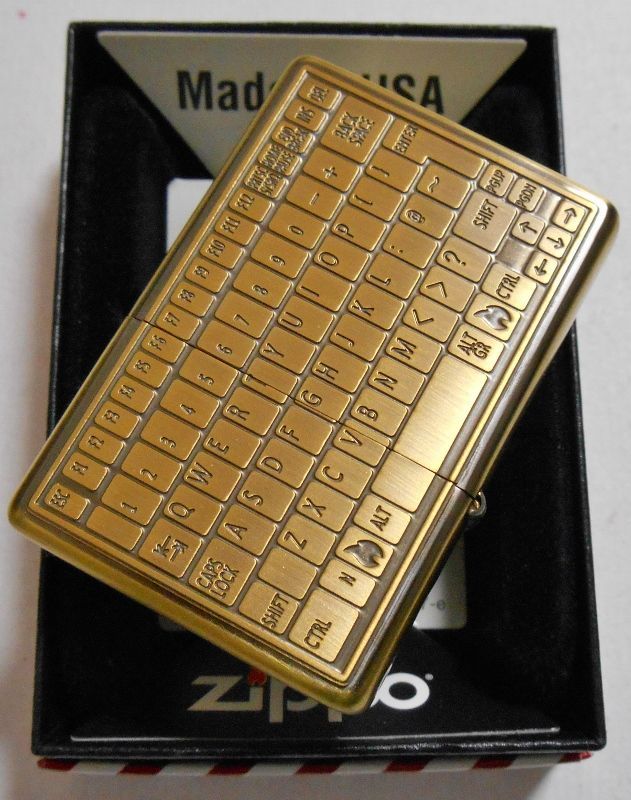 画像: ★ノートパソコン・キーボード デザイン！１９３７ 真鍮古美 ２０１１年 ZIPPO！新品