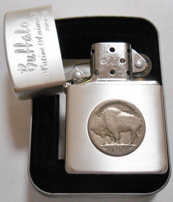 画像: ☆１９９６年６月（F）Buffalo Native Animal USAコイン 銀加工 ZIPPO！新品