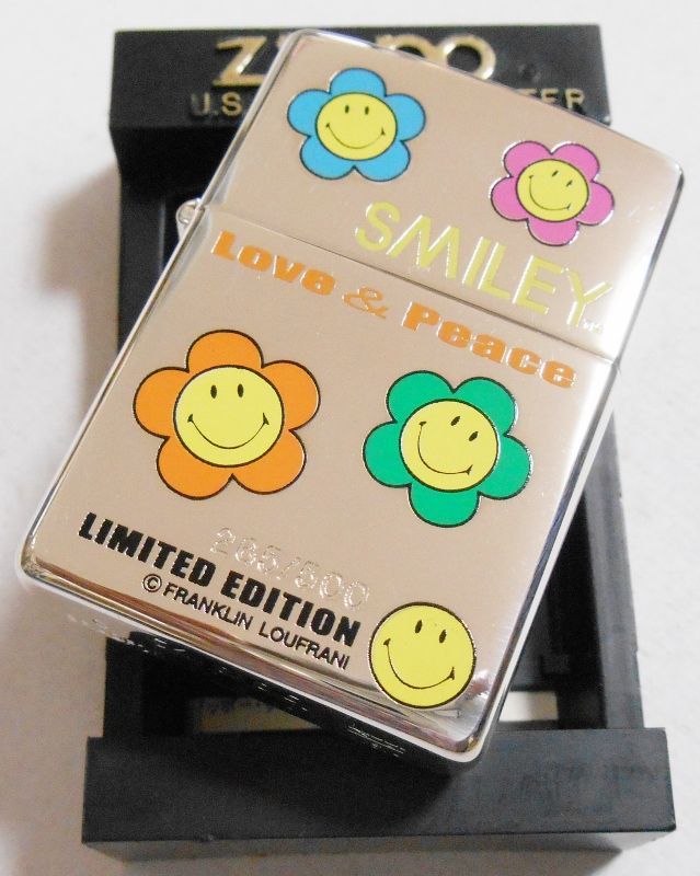 画像: ☆いつも・・ニコニコ！スマイリー ＳＭＩＬＥＹ Love & Peace １９９９年 限定 ZIPPO！未使用品