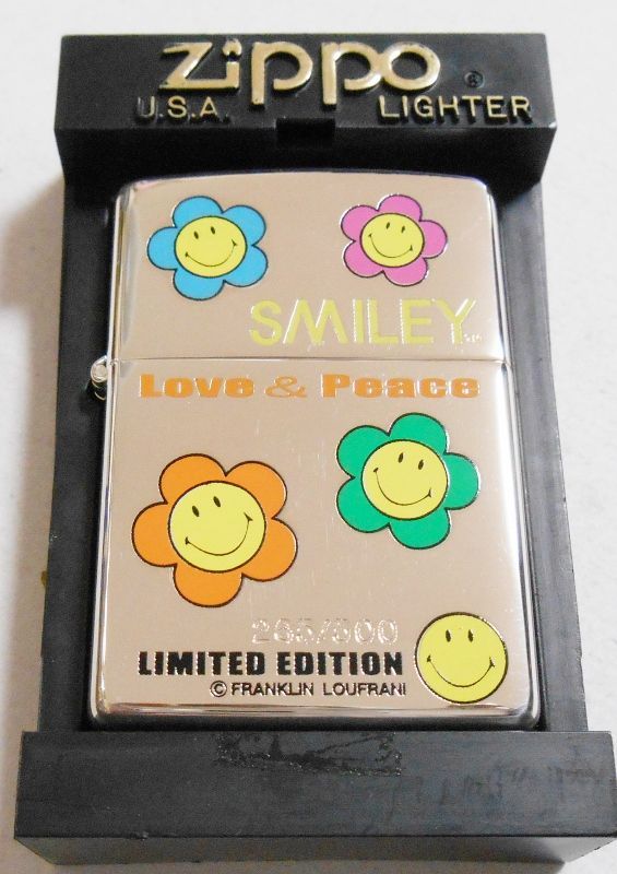 画像: ☆いつも・・ニコニコ！スマイリー ＳＭＩＬＥＹ Love & Peace １９９９年 限定 ZIPPO！未使用品