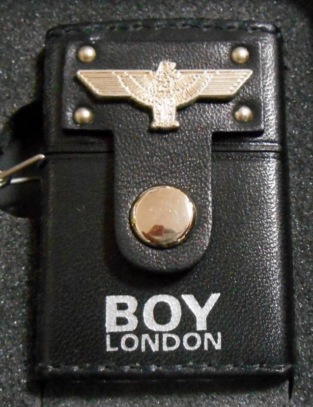 画像1: ☆BOY LONDON！ボーイロンドン 全面ブラックレザー＆チェーン付 １９９５年１１月 ZIPPO！新品