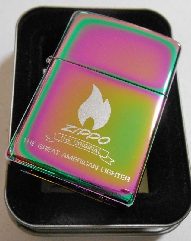 画像: ☆人気の・・スペクトラム！虹色 SPECTRUM アメリカン柄 ２００２年 ZIPPO！新品D