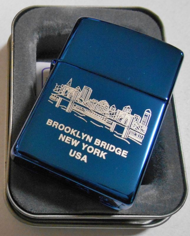 画像: ★BROOKLYN BRIDGE NY！サファイアブルー ２００４年 ZIPPO！新品 