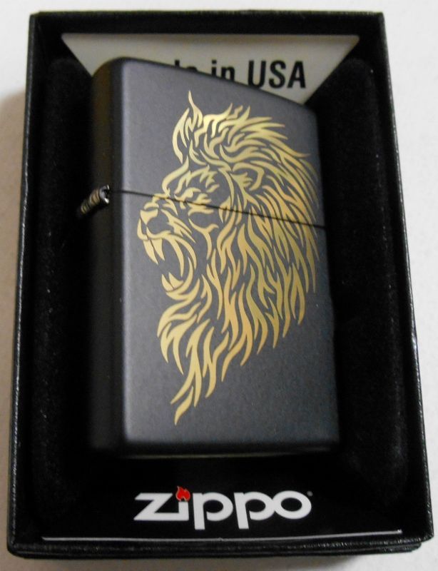 画像: ライオン！Lion King  ２０１６年 渋い・・BLACK USA ZIPPO！新品