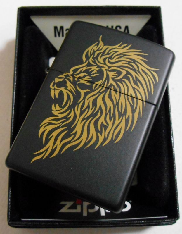 画像: ライオン！Lion King  ２０１６年 渋い・・BLACK USA ZIPPO！新品