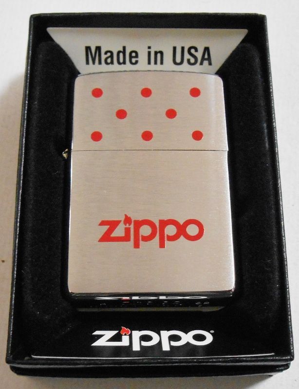 画像1: ８ DOTデザイン！レッド ８穴チムニー柄 ２００２年 ＃２００ ZIPPO！新品