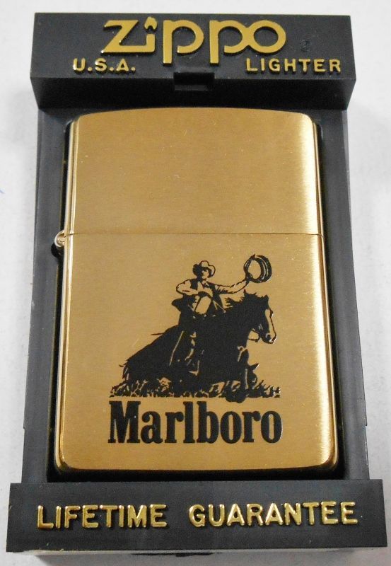 画像: ☆マールボロ！Marlboro １９９２年 カーボーイ Solid Brass Ｚｉｐｐｏ！新品