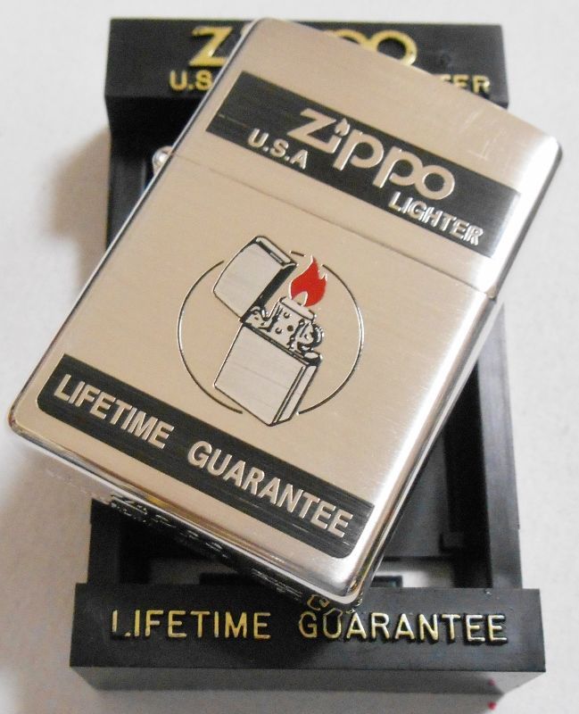 画像: ☆LIFETIME GUARANTEE 黒ＢＯＸデザイン １９９８年９月 銀加工ＺＩＰＰＯ！新品