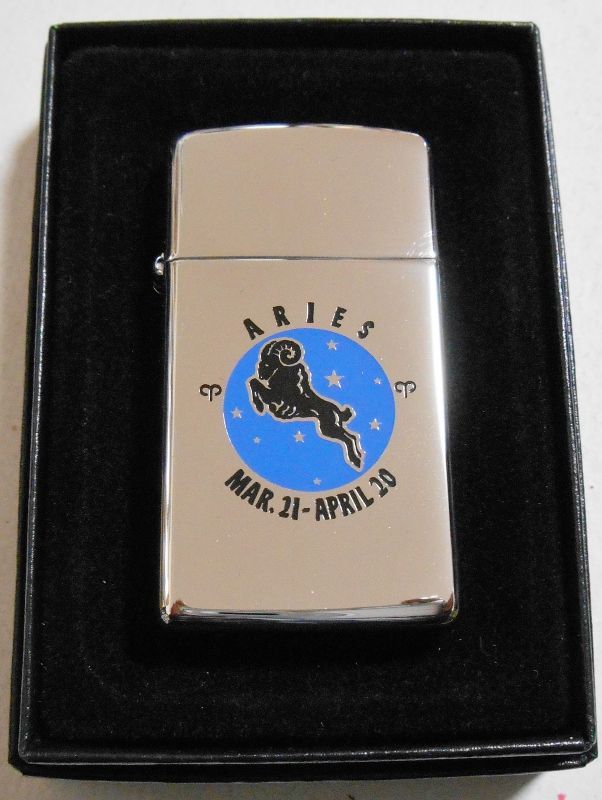 画像1: ☆ZODIAC！スリム １２星座 おひつじ座 ARIES 限定１００個 ２００２年 ZIPPO！新品